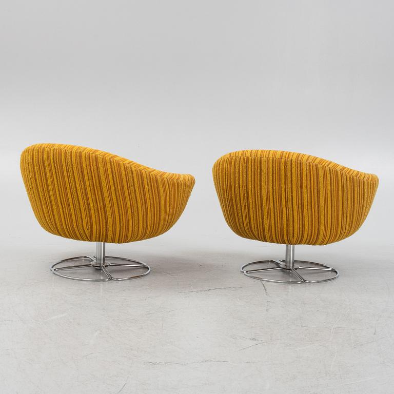 A pair of armchairs, 1970's.