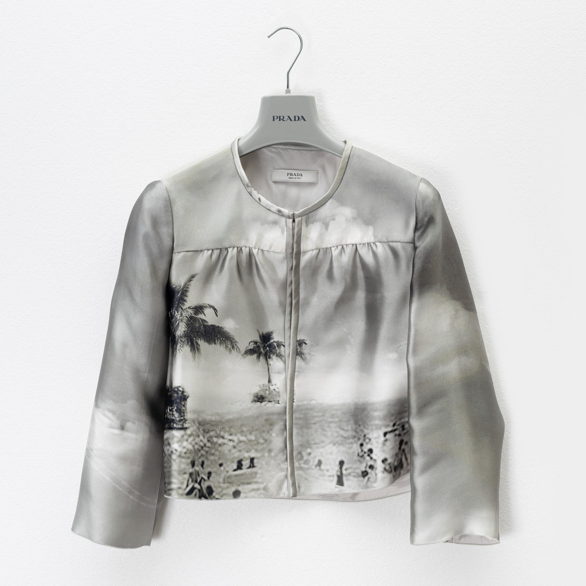 Prada, a silk-mix jacket and top, size 38.