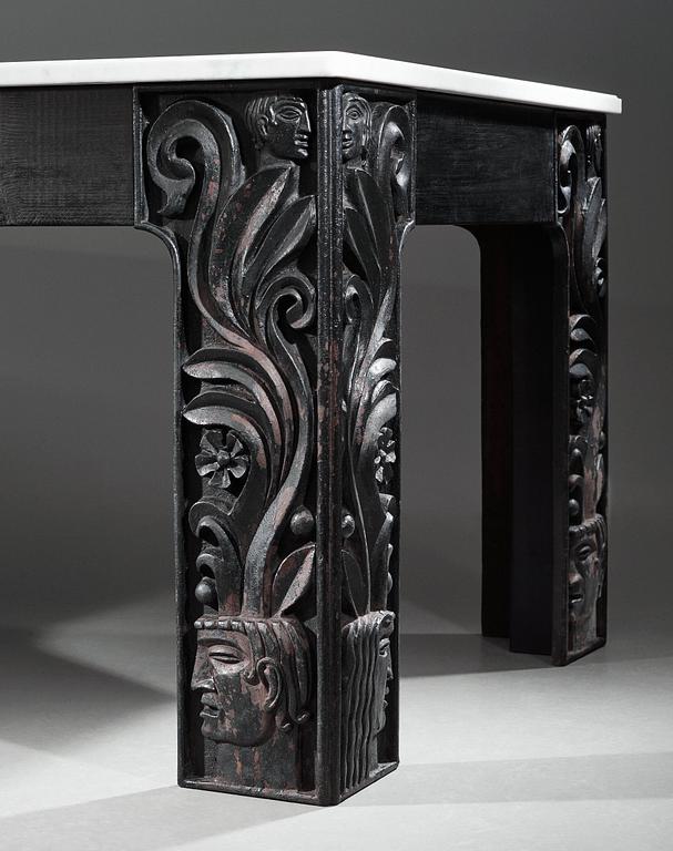 Anna Petrus, four cast iron reliefs, Näfveqvarn, Sweden, pieces of a table designed for the Metropolitan exhibition in New York 1927.