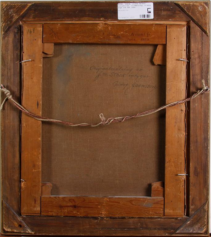 STÄCK, JOSEPH MAGNUS, tillskriven, oljemålning, a tergo sign och dat 1844.