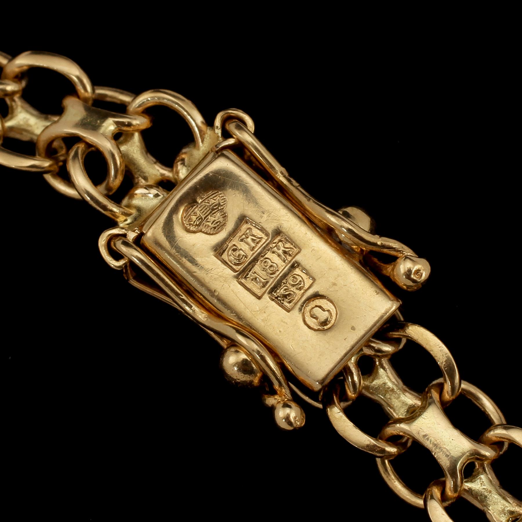 HALSBAND, 18 k guld, GK, Golde Kaplan, Stockholm, 1968. Vikt 33 g.