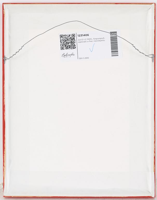 JULIO LE PARC, färgserigrafi,  signerad Le Parc och numrerad 57/120 med blyerts.