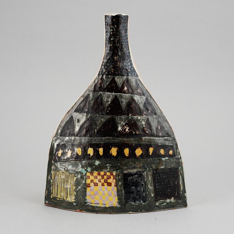 Carl-Harry Stålhane, a faience vase, Rörstrand, Sweden 1950's.