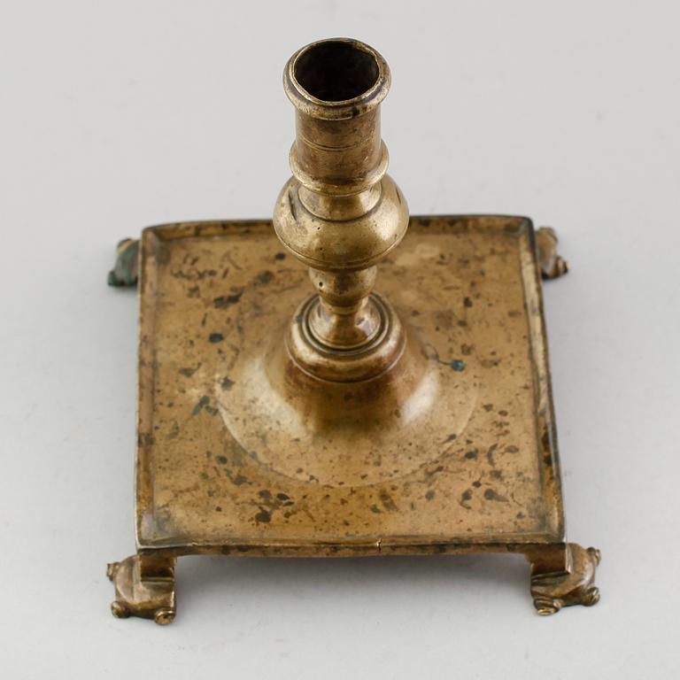 LJUSSTAKE, mässing, 1600-tal.