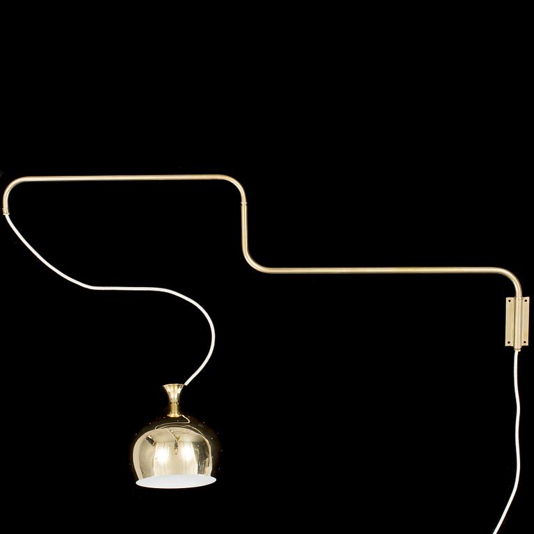 HELGE ZIMDAL, vägglampa, "Löken", 1960-tal.