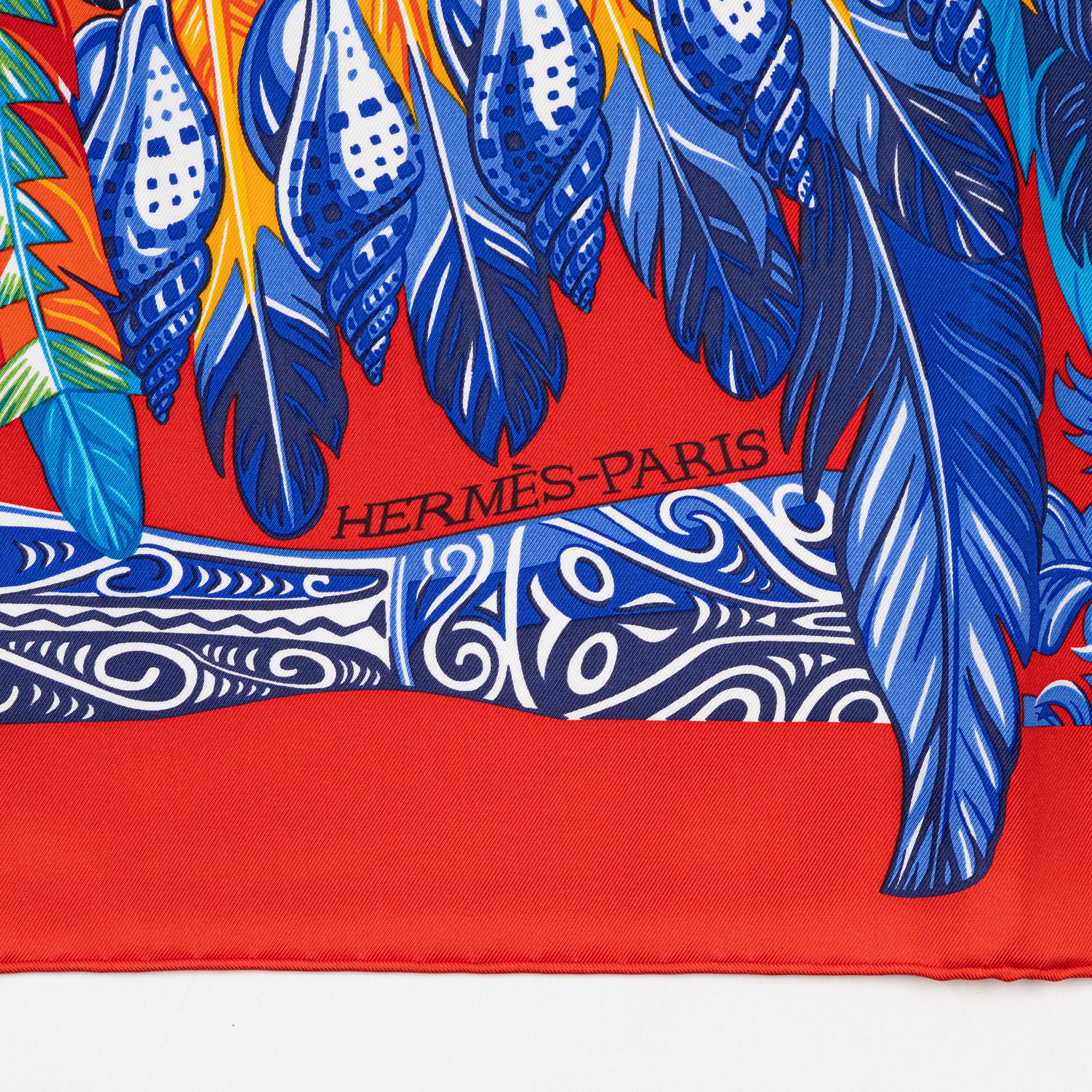 Hermès, a 'Danse Pacifique' twill silk scarf.