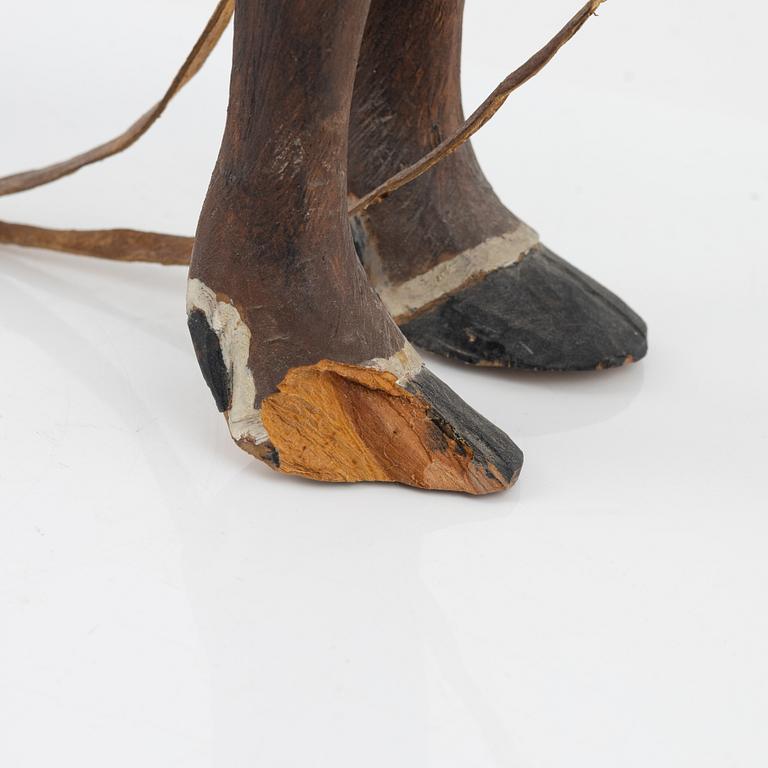 Nils Nilsson Skum, sculpture, painted wood & reindeer horn.