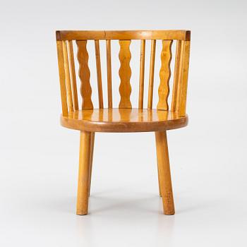 Armchair, sports cottage furniture, Steneby Hemslöjdsförening, mid-20th century.