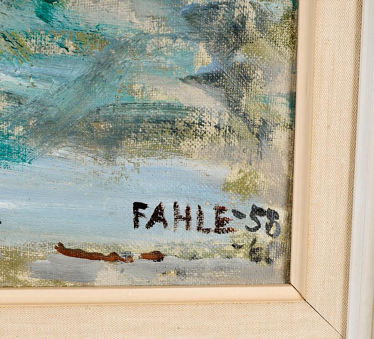 GUSTAV ADOLF FAHLE, olja på duk, sign.