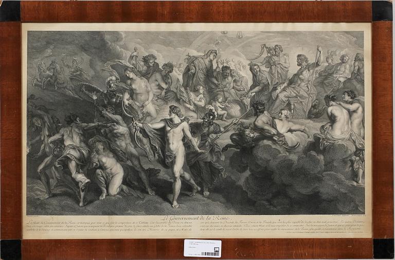 KOPPARSTICK, efter Rubens, 1700/1800-tal.