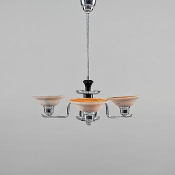 TAKLAMPA, möjligen Danmark, art deco, 1900-talets andra kvartal. Höjd ca 70 cm.