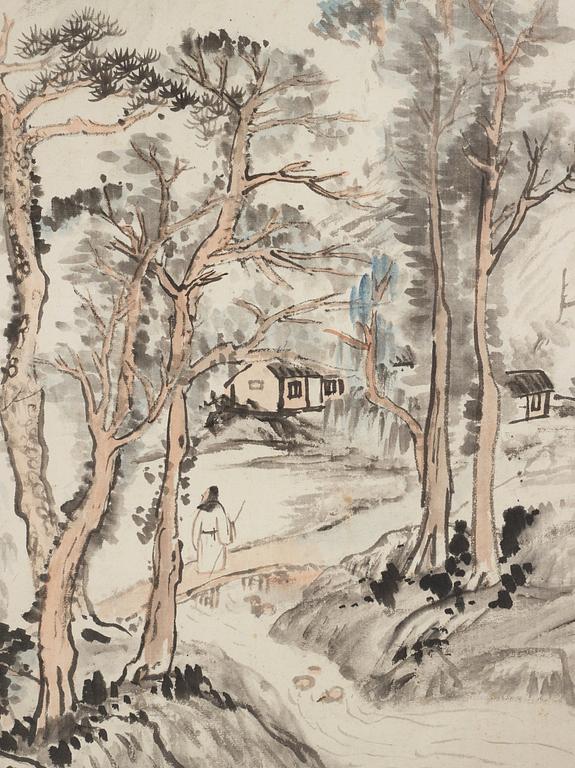 RULLMÅLNING, attribuerad till Gu Kunbo (1905-1970).
