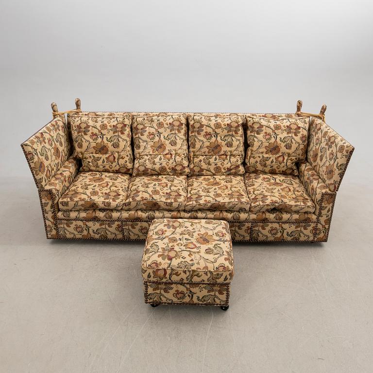 Sofa with stool, England, second half of the 20th century.