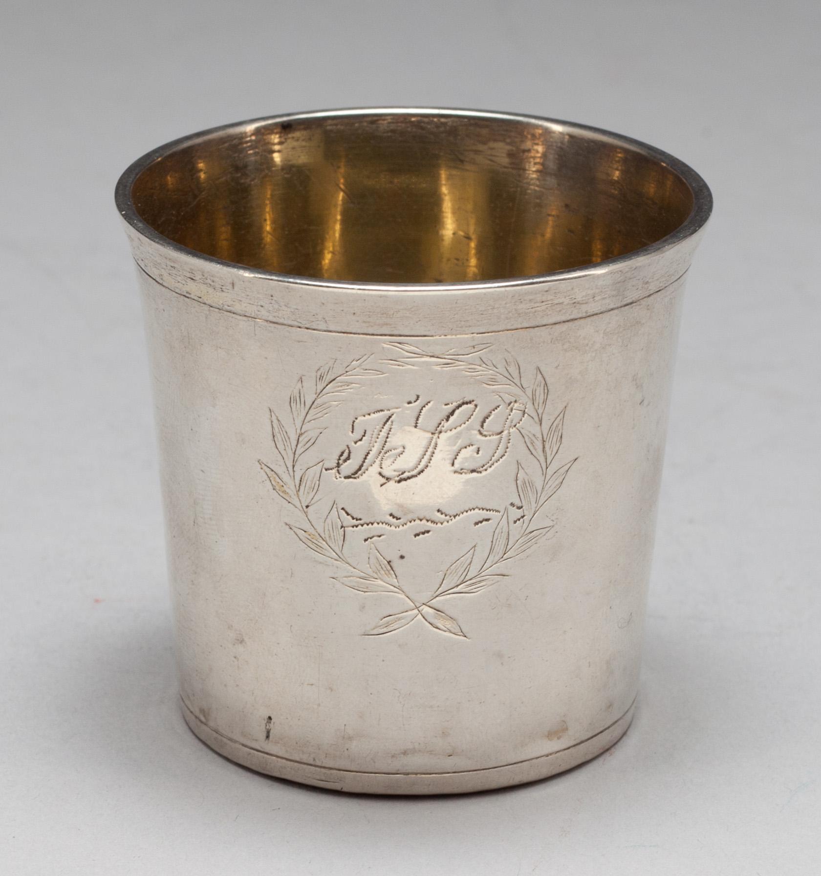 SUPKOPP, silver. Troligen Bengt Tellander, (1805-1844) Jönköping. Vikt ca 50 g.