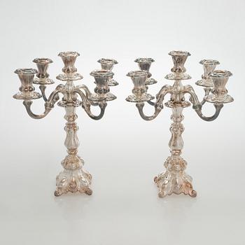 A pair of silver baroque style candelabra, Kultakeskus, Hämeenlinna 2007-2008.