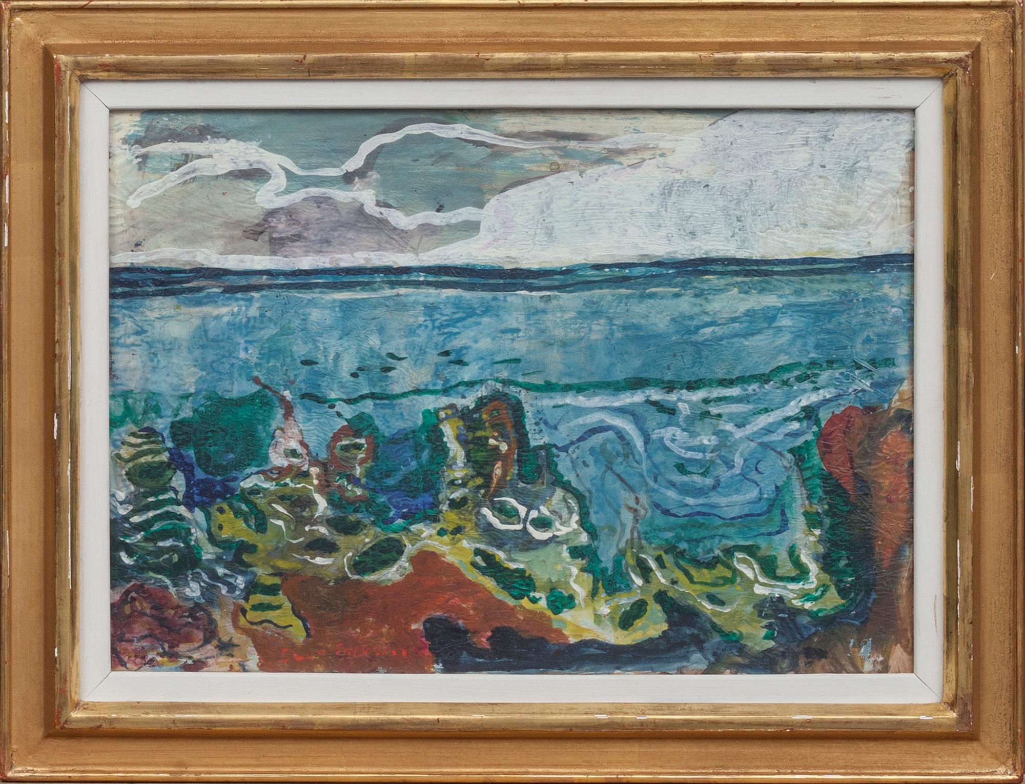 SVEN X:ET ERIXSON, blandteknik på papper uppfodrat på pannå, signerad.