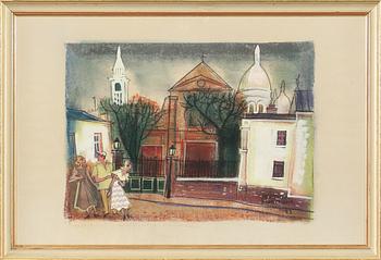 Maurice Blanchard · MAURICE BLANCHARD, blandteknik, signerad och daterad -53.