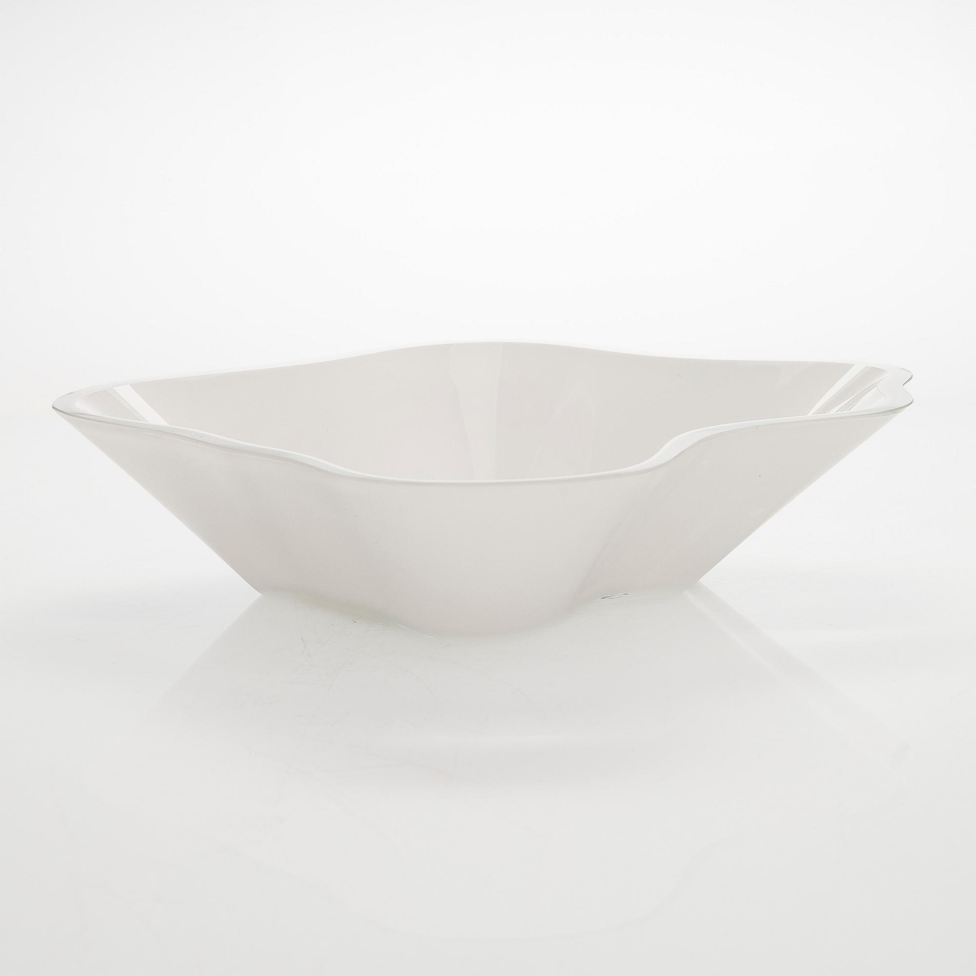 Alvar Aalto, one piece of a 1970's 'Aalto flower' glass sculpture, signed Alvar Aalto.