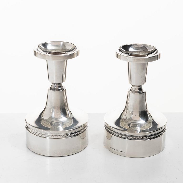 Eric Löfman, a pair of candlesticks, MGAB, Uppsala 1973.