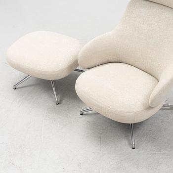Khodi Feiz, a 'Pillo' armchair and a foot stool, Swedese,