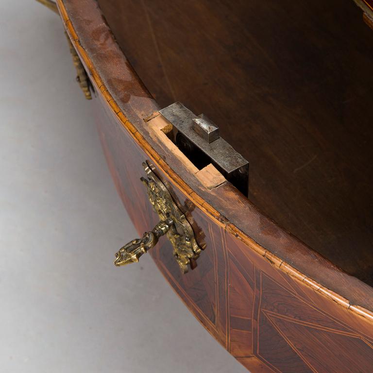 A Swedish Rococo chest of drawer attributed to Johan Neijber (Stockholm 1768-1795).