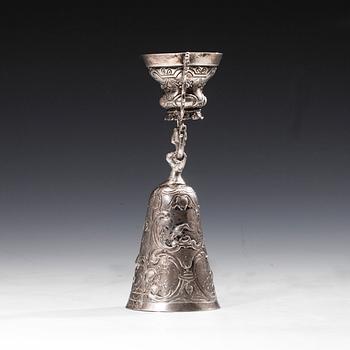 BRÖLLOPSBÄGARE / JUNGFRUBÄGARE, silver 800, Tyskland ca 1900. Vikt 248 g.