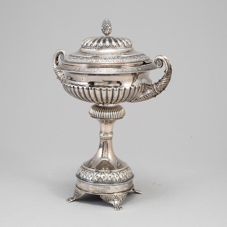 A 1830/40's silver sugar bowl by Johan Wahlström Jönköping.