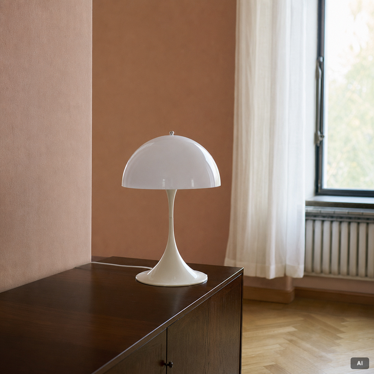 Verner Panton, bordslampa, "Panthella", Louis Poulsen, Danmark.