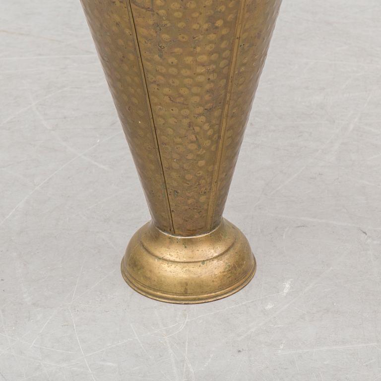 A BRASS UMBRELLA STAND, 20th century.