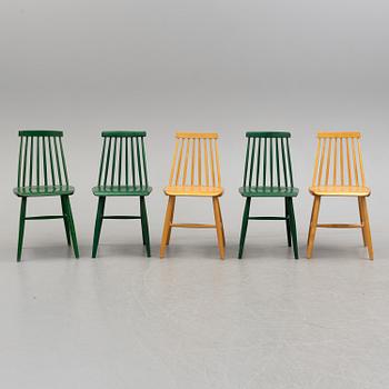 Three 'Preben' and two 'Per' chairs from IKEA, 1970s/1980s.