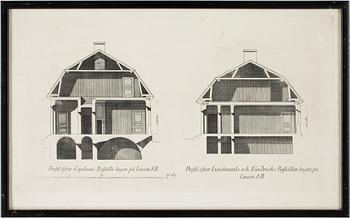 JEAN ERIC REHN, Kopparstick, 4 st, 1700-tal.