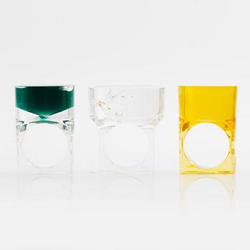 Siv Lagerström, three acrylic rings, 1970s.