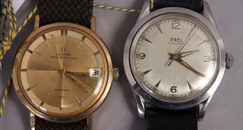 ARMBANDSUR, 2 st, samt RESEUR, Ebel med datum.