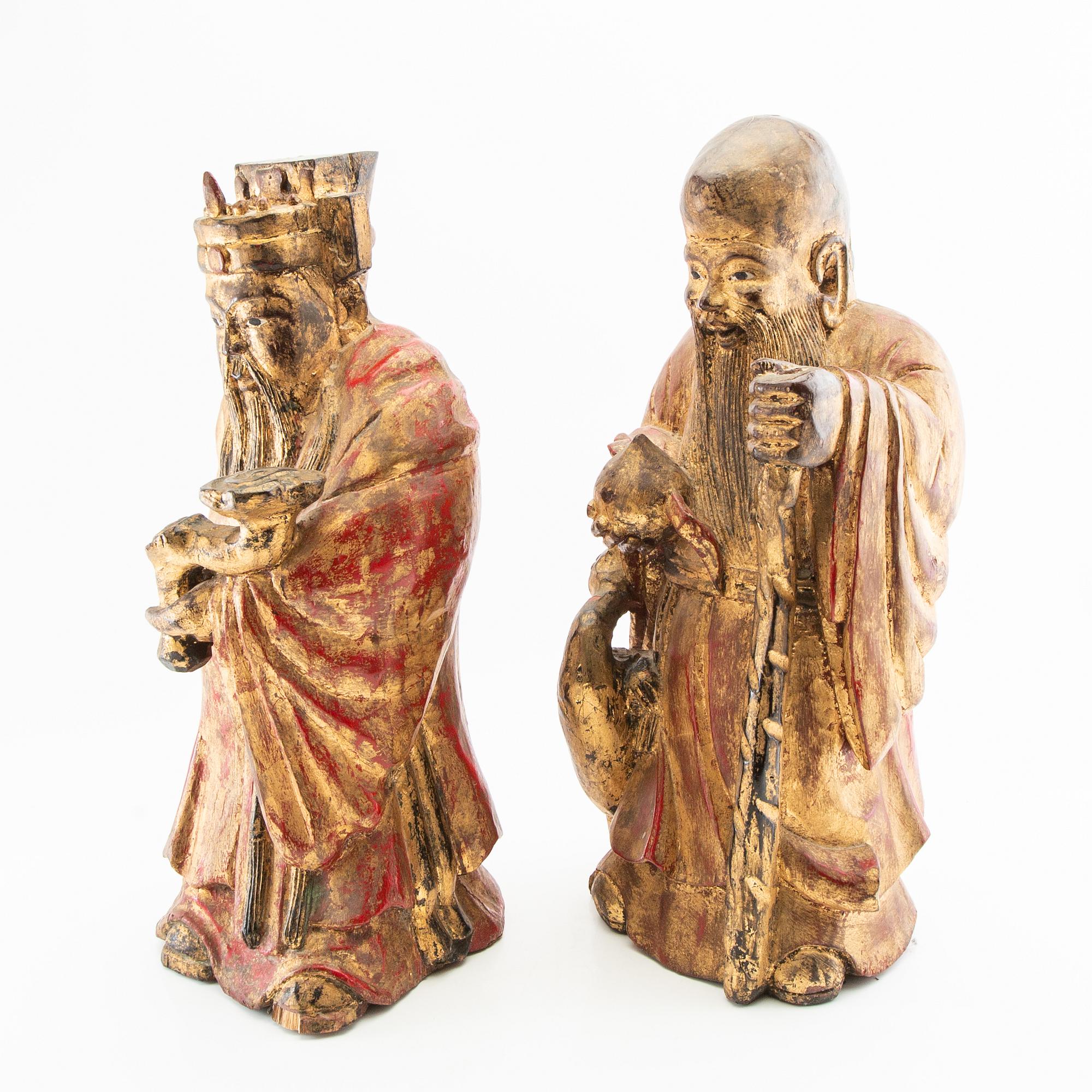 Decorative sculptures a pair East Asia 20th century.