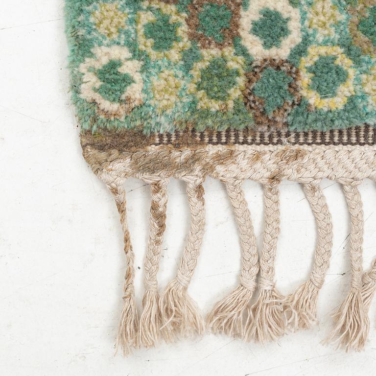Barbro Nilsson, a carpet, "Gröningen ljus", knotted pile, ca 129 x 74 cm, signed AB MMF BN.