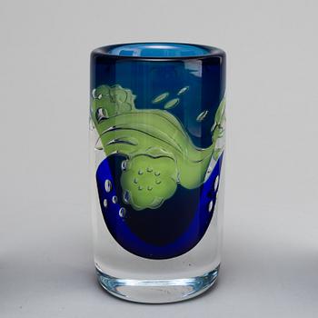 OLLE ALBERIUS, an Ariel glass vase, Orrefors, Sweden 1976.