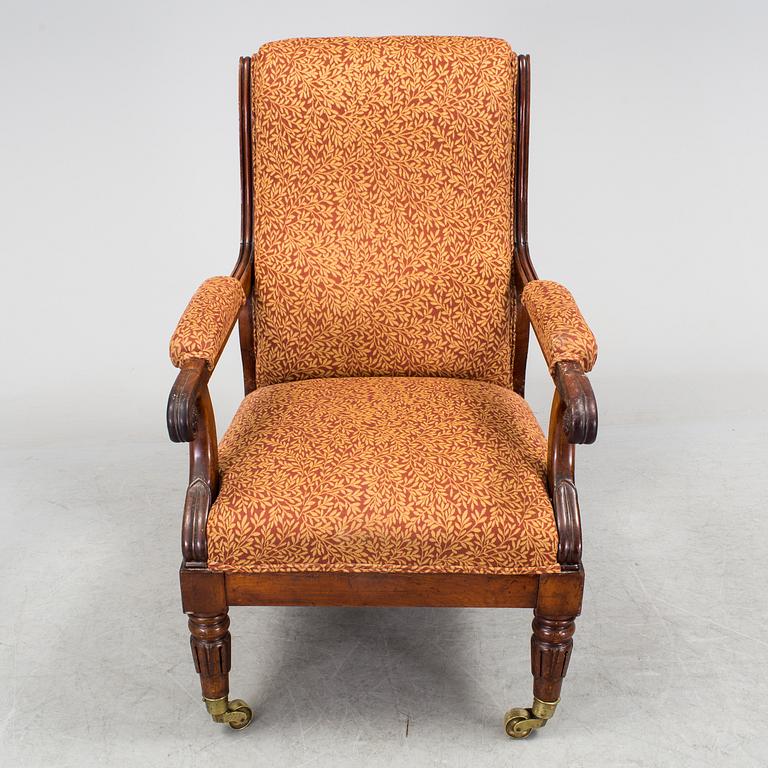 A mid 1800s easy chair.