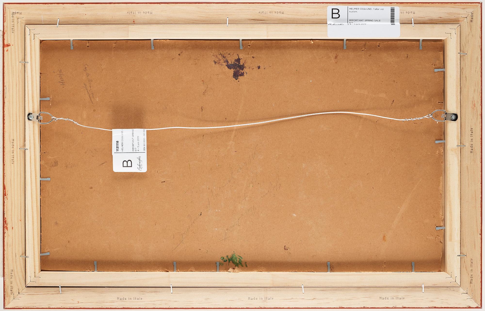 Helmer Osslund, Coastal view with pine trees.