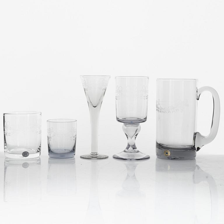 A 45-piece 'Antik' glass service, Reijmyre.