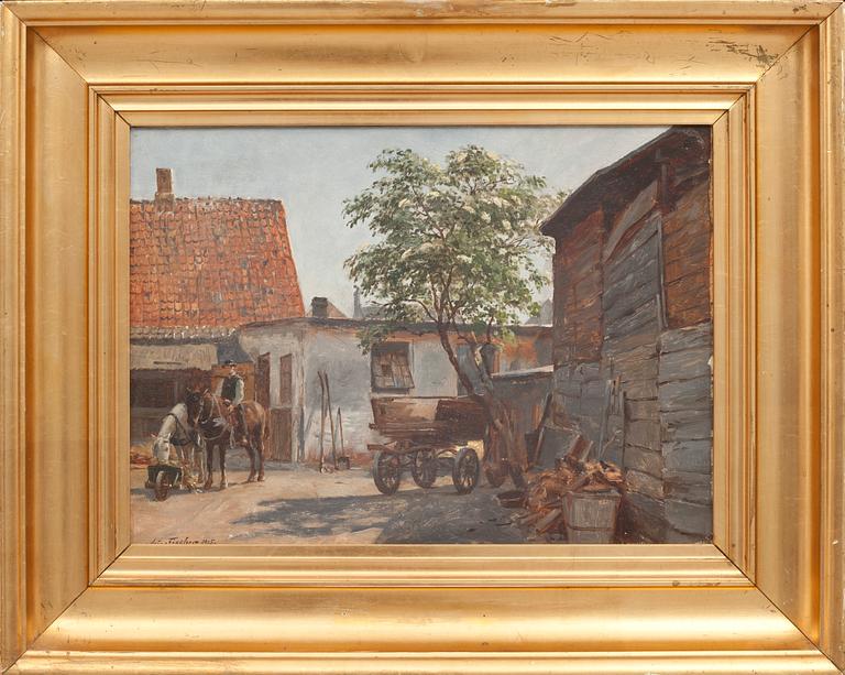 AUGUST FISCHER, olja på duk. Signerad och daterad 1915.