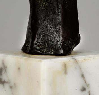 INGRID GEIJER-RÖNNINGBERG, skulptur, brons, sign, gjutarstämpel H. Bergman.