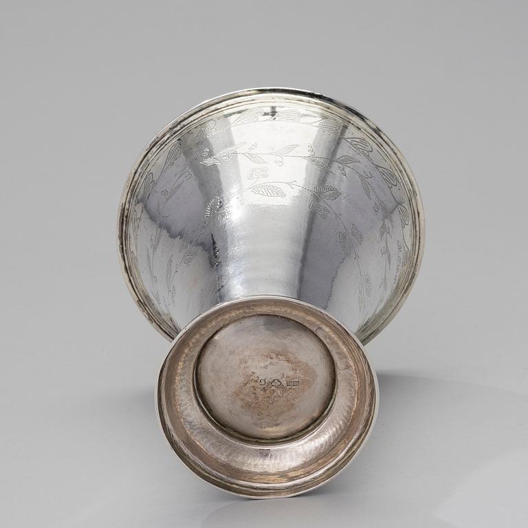 A ROCOCO SILVER BEAKER, by Petter Britt's widow, Kalmar, 1765. Weight 386 g.