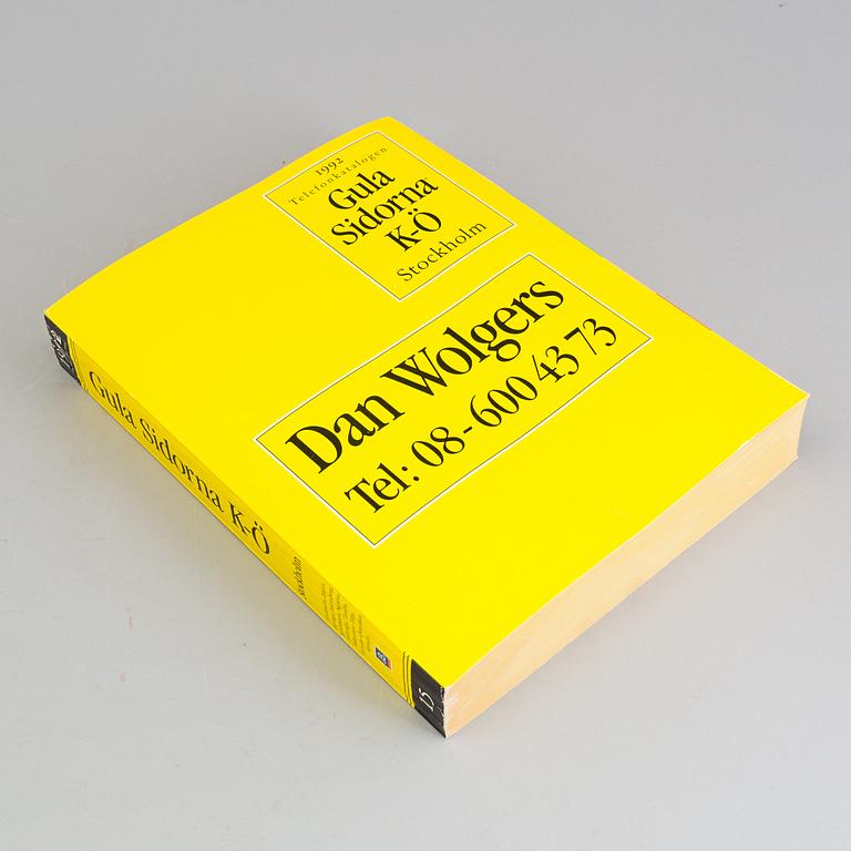 DAN WOLGERS, telefonkatalog, 1992.