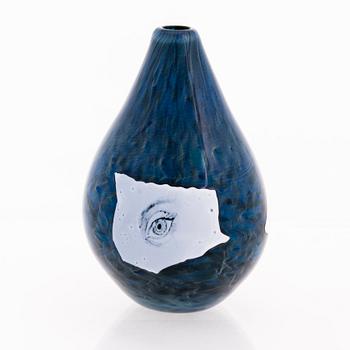 ELLA VARVIO, a glass vase/ sculpture, signed Ella Varvio 2017.