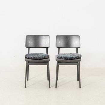 Thomas Bentzen, Stolar 4 st "Loft Chair" Muuto samtida, med dynor från Shepherd of Sweden.