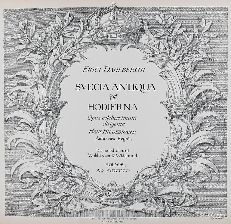 BOK. Svecia Antiqua et Hodierna. Kungl. Hofboktr: Idun Tryckeri Aktiebolag. Stockholm 1899.