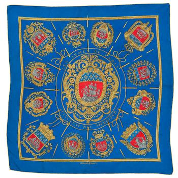 855. HERMÈS, a silk scarf, "les Armes de Paris".