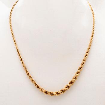 An 18K gold cordell necklace.