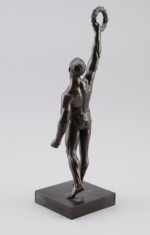SKULPTUR, patinerad metall, 1900-talets första hälft.