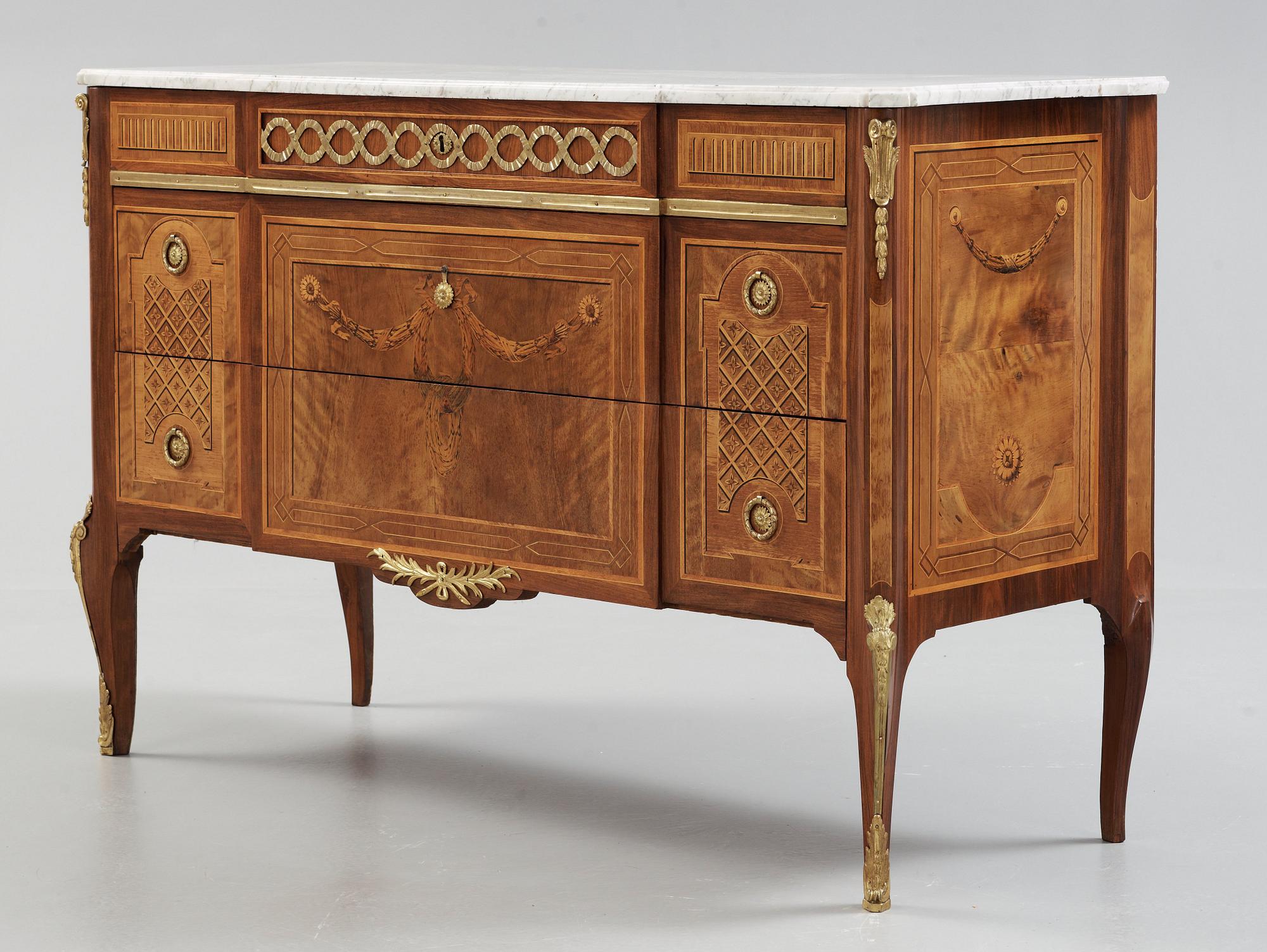 A Royal commode made by Georg Haupt 1782 for prince Karl Gustav, Duke of Småland, the second son of Gustav III.